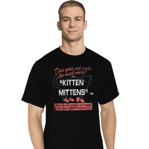 Secret_Shirts T-Shirts, Tall / Large / Black Kitten Mittens