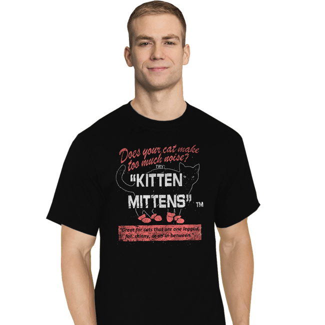 Secret_Shirts T-Shirts, Tall / Large / Black Kitten Mittens