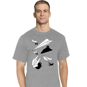 Daily_Deal_Shirts T-Shirts, Tall / Large / Sports Grey Paper Wars