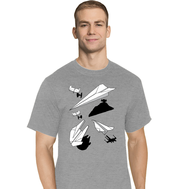 Daily_Deal_Shirts T-Shirts, Tall / Large / Sports Grey Paper Wars