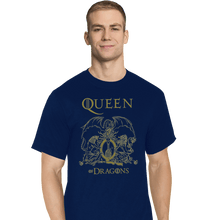Load image into Gallery viewer, Shirts T-Shirts, Tall / Large / Navy Queen Of Dragons
