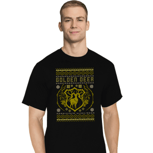 Shirts T-Shirts, Tall / Large / Black Golden Deer Sweater