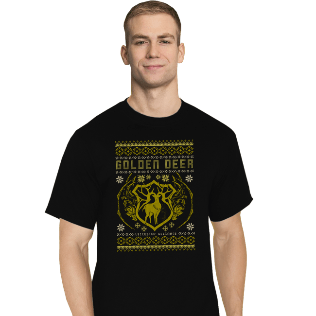 Shirts T-Shirts, Tall / Large / Black Golden Deer Sweater