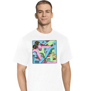 Secret_Shirts T-Shirts, Tall / Large / White Squid Relativity Staircase