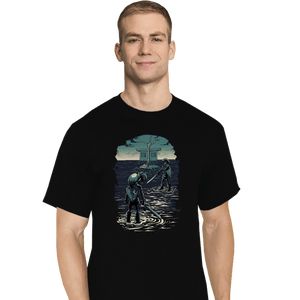 Daily_Deal_Shirts T-Shirts, Tall / Large / Black Link VS Dark Link