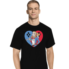 Load image into Gallery viewer, Shirts T-Shirts, Tall / Large / Black Harlequin Heart
