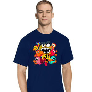 Secret_Shirts T-Shirts, Tall / Large / Navy Pac-Man World