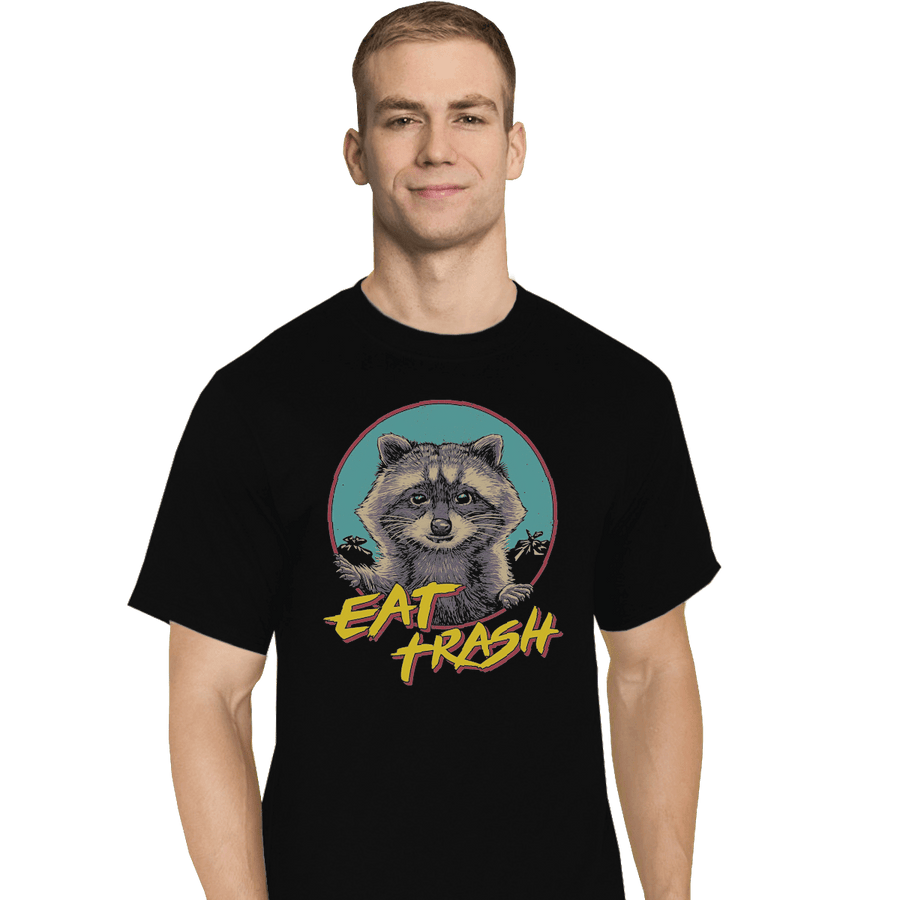 Shirts T-Shirts, Tall / Large / Black Eat Trash