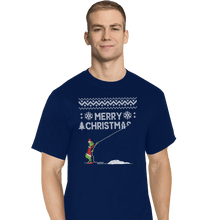 Load image into Gallery viewer, Shirts T-Shirts, Tall / Large / Navy Stealing Christmas
