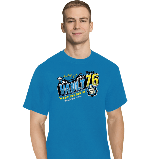 Shirts T-Shirts, Tall / Large / Royal Blue Greetings From The Vault