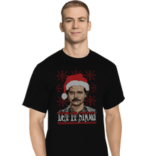 Load image into Gallery viewer, Shirts T-Shirts, Tall / Large / Black Let It Snow
