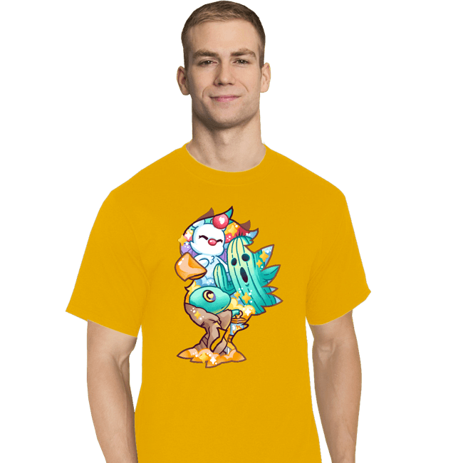 Shirts T-Shirts, Tall / Large / White Magical Silhouettes - Chocobo