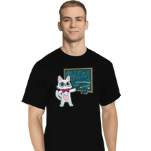 Load image into Gallery viewer, Shirts T-Shirts, Tall / Large / Black Scientist Cat
