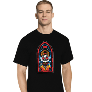 Daily_Deal_Shirts T-Shirts, Tall / Large / Black Lamb Stained Glass