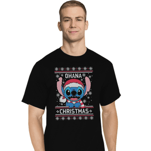 Shirts T-Shirts, Tall / Large / Black Ohana Christmas