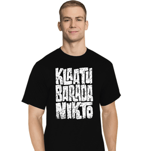 Daily_Deal_Shirts T-Shirts, Tall / Large / Black Klaatu Barada Nikto!