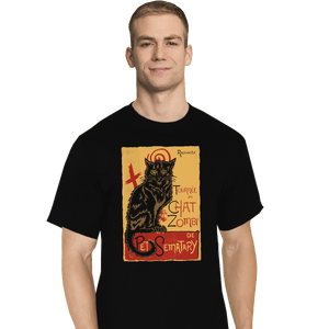 Shirts T-Shirts, Tall / Large / Black Chat Zombi