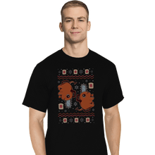 Load image into Gallery viewer, Shirts T-Shirts, Tall / Large / Black Devil Dog Christmas
