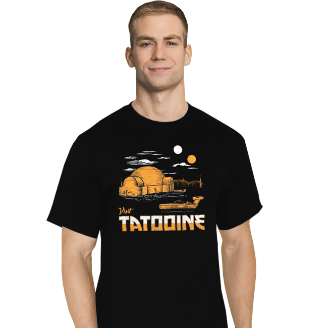 Shirts T-Shirts, Tall / Large / Black Vintage Visit Tatooine