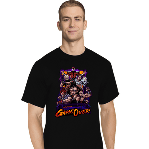 Daily_Deal_Shirts T-Shirts, Tall / Large / Black Fighting Game Over
