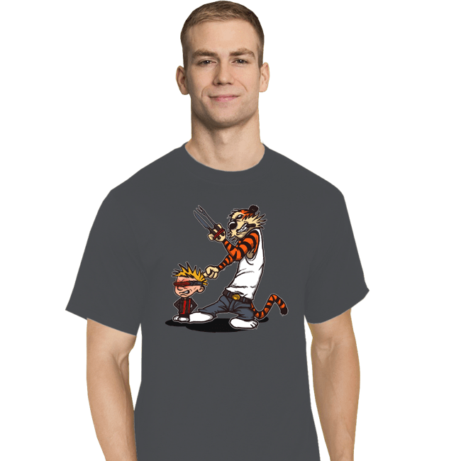 Daily_Deal_Shirts T-Shirts, Tall / Large / Charcoal Superhero Team