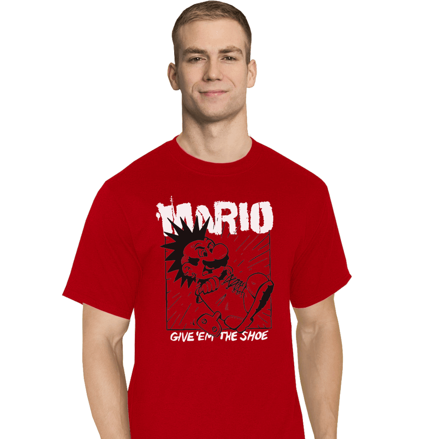 Shirts T-Shirts, Tall / Large / Red Give 'Em The Shoe