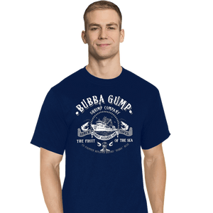 Daily_Deal_Shirts T-Shirts, Tall / Large / Navy Bubba Gump Shrimp Company