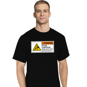 Daily_Deal_Shirts T-Shirts, Tall / Large / Black Caution Force Lightning