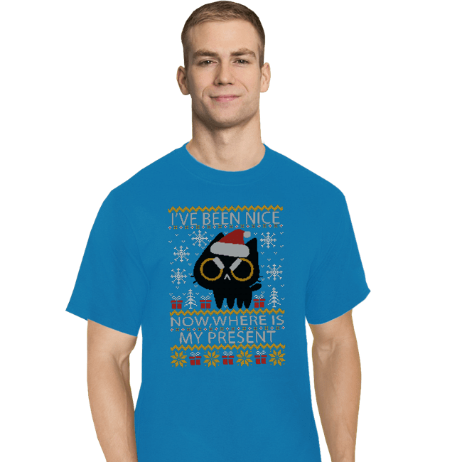 Daily_Deal_Shirts T-Shirts, Tall / Large / Royal Blue Where Is My Present