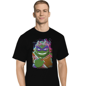 Daily_Deal_Shirts T-Shirts, Tall / Large / Black Glitch Donatello