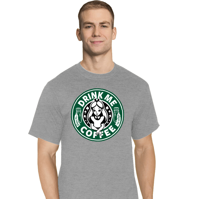 Daily_Deal_Shirts T-Shirts, Tall / Large / Sports Grey Drink Me Coffee