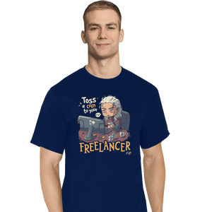Shirts T-Shirts, Tall / Large / Navy Freelancer Of Blaviken