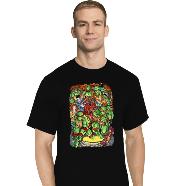 Daily_Deal_Shirts T-Shirts, Tall / Large / Black Pizza Fights And Stories