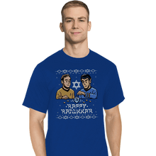 Load image into Gallery viewer, Daily_Deal_Shirts T-Shirts, Tall / Large / Royal Blue Celebrate Hanukkah
