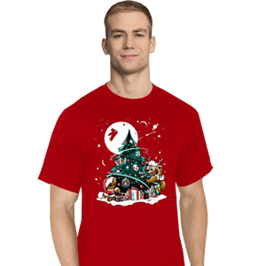 Daily_Deal_Shirts T-Shirts, Tall / Large / Red Galaxy Christmas