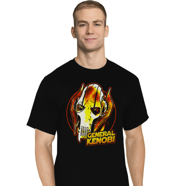 Daily_Deal_Shirts T-Shirts, Tall / Large / Black General Kenobi Meme