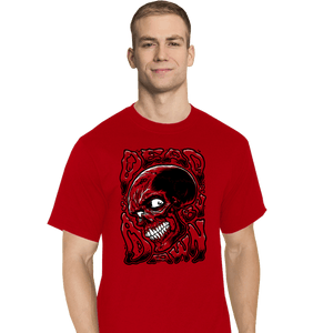 Daily_Deal_Shirts T-Shirts, Tall / Large / Red Dead By Dawn Skull
