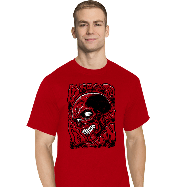 Daily_Deal_Shirts T-Shirts, Tall / Large / Red Dead By Dawn Skull