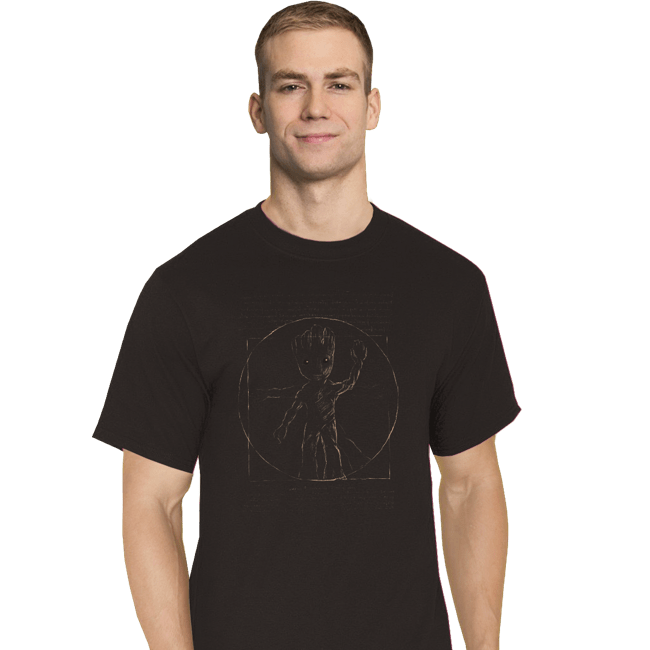Shirts T-Shirts, Tall / Large / Black Vitruvian Groot
