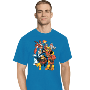 Daily_Deal_Shirts T-Shirts, Tall / Large / Royal Blue Robot Masters