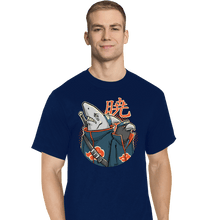 Load image into Gallery viewer, Daily_Deal_Shirts T-Shirts, Tall / Large / Navy Crow &amp; Shark
