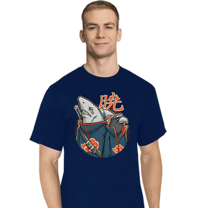 Daily_Deal_Shirts T-Shirts, Tall / Large / Navy Crow & Shark