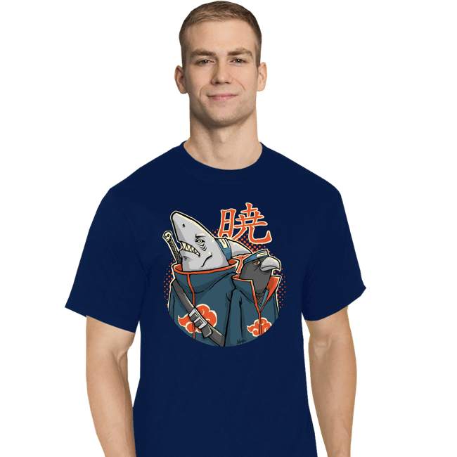 Daily_Deal_Shirts T-Shirts, Tall / Large / Navy Crow & Shark