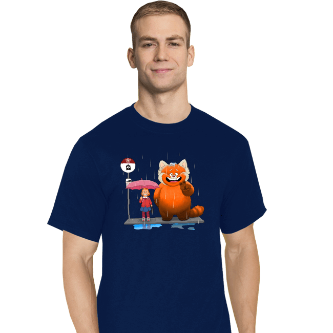 Daily_Deal_Shirts T-Shirts, Tall / Large / Navy Panda Bus Stop