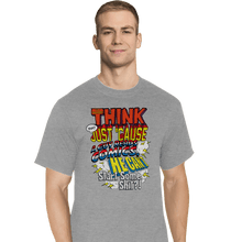 Load image into Gallery viewer, Daily_Deal_Shirts T-Shirts, Tall / Large / Sports Grey Just Cause A Guy Reads Comics
