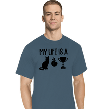 Load image into Gallery viewer, Secret_Shirts T-Shirts, Tall / Large / Indigo Blue Cat Butt Trophy
