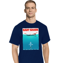 Load image into Gallery viewer, Shirts T-Shirts, Tall / Large / Navy Baby Shark
