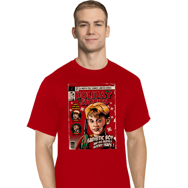 Daily_Deal_Shirts T-Shirts, Tall / Large / Red Holiday Stories