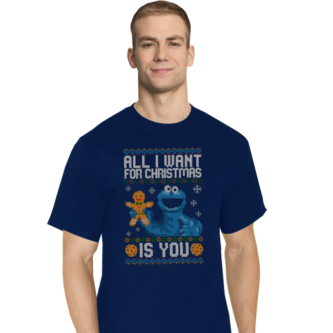 Secret_Shirts T-Shirts, Tall / Large / Navy Cookie Christmas