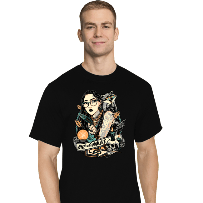 Daily_Deal_Shirts T-Shirts, Tall / Large / Black One With Nature